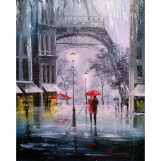 Алмазна мозаїка "Go to art" /177112/  "Перший сніг у Парижі"  30*40см