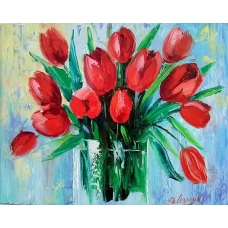 Алмазна мозаїка "Go to art" /177124/  "Букет тюльпанів" 30*40см