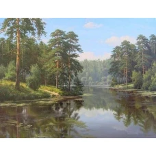 Алмазна мозаїка "Go to art" /178800/ "Тиха річка" 20*30см Алмазна мозаїка "Go to art" /178800/ "Тиха річка" 20*30см