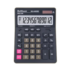 Калькулятор "Brilliant" /BS-444XBK/ настол, 12-розр., 2пам, 155*203*36 мм
