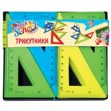 Трикутник пласт. 90/60/30  11см "YES" /370305/ ФЛЮОР. (48/2304)