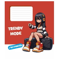 Зошит уч. "Школярик" 24арк.== /3564L/ "Trendy mode activated " виб УФ-лак (дівчинка) (25/200)
