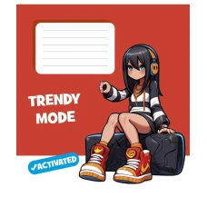 Тетрадь уч. "Школярик" 24л.== /3564L/ "Trendy mode activated " выб УФ-лак (девочка) (25/200)