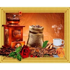 Алмазна мозаїка "JO" /0339ELT/ "Кава"  на підрамнику 40*50см 