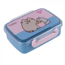 Контейнер для їжі "YES" /708364/ "Pusheen" 420 мл, сіро-рожевий (1/12/72)
