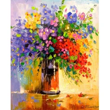 Алмазная мозаика "Go to art" /177096/ "Букет полевых цветов" 40*50см
