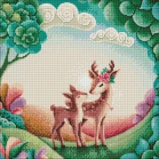 STOCK Алмазная мозаика "Идейка" /AMO7320/ "Хорошая прогулка" 40*40см, шт