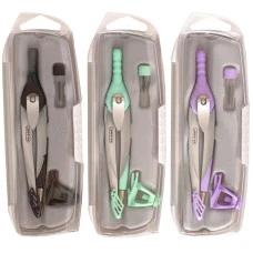 Готовальня "CLASS" /9042C/ 3 предмети, циркуль металевий 13см, в пластиковому пеналі, мікс, "STRONG FIX" (12/144)