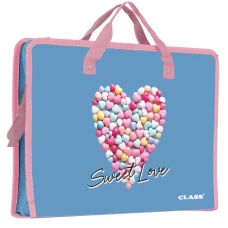 Папка з ручками 35*25,5*4,5см "CLASS" /5631-26C/ "SWEET LOVE" 600 мкм РР (1/60)