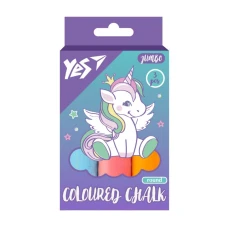 Крейда кольорова 3 шт. JUMBO "YES" /400495/ "Glamour Єдиноріг" (1/12/120)