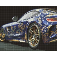 Алмазная мозаика "Идейка" /AMO8183/ "Изысканная машина" 40х50см
