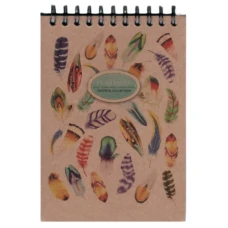 Блокнот А6/80 "КРАФТ" "Офорт" /KF6180K/ ##, зверху спіраль. з перф.,білий блок  (5/120)