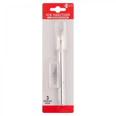 Ніж макетний для дизайнерських робіт "Santi" /952427/ зі змінними лезами, 3 шт (1/24/288) Ніж макетний для дизайнерських робіт "Santi" /952427/ зі змінними лезами, 3 шт (1/24/288)