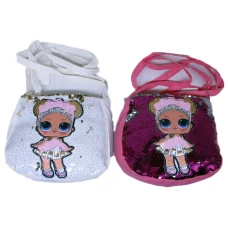 Сумочка /516/ шкір/зам  дитяч. "Кукла" з пайєтками на блиск 18*15,5см6кол.  (1/12/120)