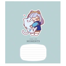 Зошит уч. "Школярик" 12арк.# /3267K/ "Fany cute moment" виб.УФ-лак (дівчинка) (30/300)