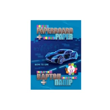 Набір паперу та картону "Kidis" /13291/ картон 8 арк (у т.ч. 2 арк металік), папір двостор. 70гр. 12 арк. "Move to Live" (8)