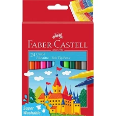 Фломастери "Faber-Castell" 24 кол. /554202/ FELT TIP "ЗАМОК" у карт.упаковці (1/6)