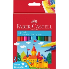 Фломастери "Faber-Castell" 12 кол. /554201/ FELT TIP "ЗАМОК" у карт.упаковці (1/10)