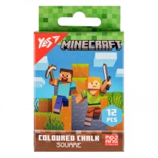 Крейда кольорова 12 шт. "YES" /400483/ "Minecraft" квадратна (1/24) Крейда кольорова 12 шт. "YES" /400483/ "Minecraft" квадратна (1/24)