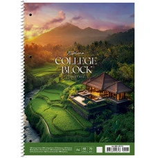 Зошит А4+/80арк. "Student" спіраль тв./підкл. /A4-080-6531K/ #, білий блок, ВД-лак, картон, 70г/м2 (4/36)