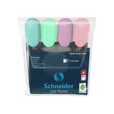 Набір маркер текст. 4 шт. SCHNEIDER 4 пастельні кол., 150 Job, в блістері (1/10)