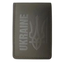 Обкладинка ID Паспорт "4PROFI" /28219/579/ шкірзам, нубук, Ukraine Тризуб хакі тиснення