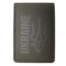 Обкладинка ID Паспорт "4PROFI" /28219/579/ шкірзам, нубук, Ukraine Тризуб хакі тиснення Обкладинка ID Паспорт "4PROFI" /28219/579/ шкірзам, нубук, Ukraine Тризуб хакі тиснення