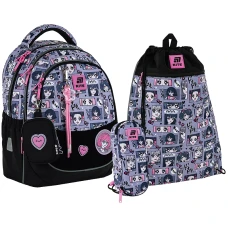 Набір "Kite" /SET_K25-700M-1/ рюкзак + пенал + сумка для взуття 700 Anime Girl (1/6)