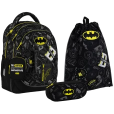 Набір "Kite" /SET_DC25-700M/ рюкзак + пенал + сумка для взуття 700 DC Batman (1/6)