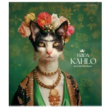Тетрадь уч. "Школярик" 60л.# /3430K/ "Cats in art" УФ-лак (девочка) (10/80)