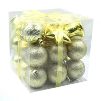 Набор новогодних шаров "JO" /DSCN1365/ "Новогодние" 6см, 30шт. (1/27)
