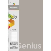 Зошит А4/80арк. "Genius" спіраль /А4-080-6803K/ ##, пластик 0,5 мм, 70 г/м2, заокруглені кути (4/40)