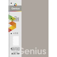 Зошит А4/80арк. "Genius" спіраль /А4-080-6803K/ ##, пластик 0,5 мм, 70 г/м2, заокруглені кути (4/40)