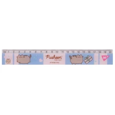 Лінійка 20см "YES" /370683/ "Pusheen", рожево-блакитна (1/20/100)