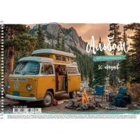 Альбом для малювання "Star" А4/30арк./PB-SC-030-8581/ спіраль, 100г/м2, УФ-лак (9/81)