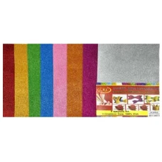 Флексика (фоаміран) /0266-8/ А4/8арк., 2мм, 20*30см блискітки, клейка основа (1/8/120)