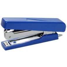 Степлер № 10, 10 арк. "4OFFICE" /4-303-06/ пластик, синій (1/24/288)