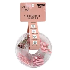 Набір канцелярський "WB" /DL2274/ скріпки 32мм 30 шт, скріпки 38мм 10шт, біндери 19мм 4шт, гвіздки 23мм 20шт (1/24)