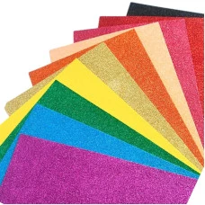 Флексика (фоаміран) "Діамантові ручки" /125468/ ЕВА 20*30см 2,0мм  з глітером "Яскравий блиск" (10арк.) (1/100)