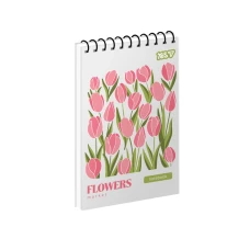 Блокнот А6/80 спіраль "YES" /152493/ "Flowers.Soft Petals" (1/210)