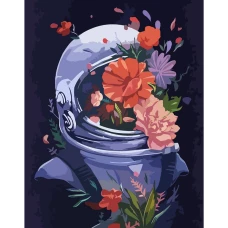STOCK Картина за номерами „Космічні квіти“, 35*45см /N00013202/ RS