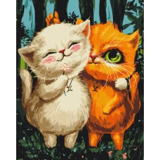 Картина за номерами "Brushme" /BS54086/ "Котики Близнюки" 40*50см
