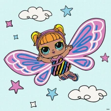 Картина за номерами "Ідейка" /KHO1090/ "LOL Surprise! O.M.G. Fairies Flutterstar" 40*40см