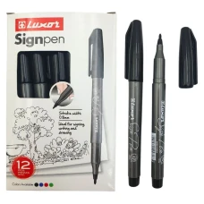 Маркер "Luxor" /5111/ "Sign Pen" 0,8мм, водна основа, чорний (12/144/1152)