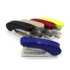 Степлер "Kangaro" /HDZ-45/ № 24/6 30арк.,глибина 62мм, довжина 127мм, антистеплер, пластик мікс (1/10/60)