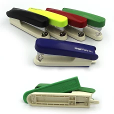 Степлер "Kangaro" /MOD-10FS/ №10 20арк., глибина 55мм, довжина 110мм, антистеплер, відділ для скоб, пластик мікс (1/10/120)