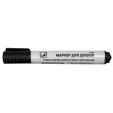 Маркер "4OFFICE" /4-105/ сухозтир., 1-2 мм кругл.остр., спирт.осн., ЧОРНИЙ. (12/240)