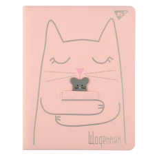Щоденник шкільний "Yes" /911402/ PU Silver cat (1/20)