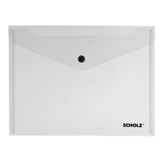 Папка-конверт на кнопці В5 "SCHOLZ" /03501/ прозор. (12/240/480)