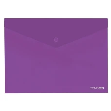 Папка-конверт на кнопці В5 "ECONOMIX" /E31302-12/ 180 мкм, фактура "глянець", фіолетова (12/180)